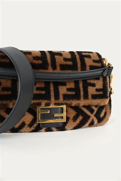 fendi ff shearling bag|Fendi baguette bag.